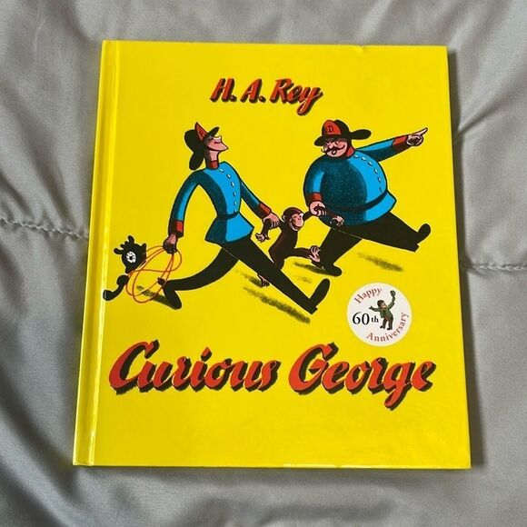 Curious George by H.A. Rey Vintage 1969 Hardcover Yellow Book Houghton Mifflin - Picture 1 of 6